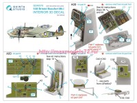 QD+48379   3D Декаль интерьера кабины Bristol Beaufort Mk.I  (ICM) (с 3D-печатными деталями) (attach3 77662)